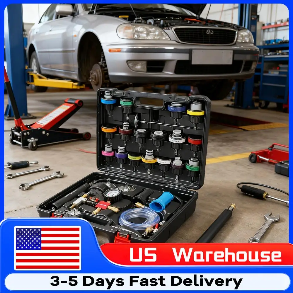 Coolant Vacuum Refill Tool Kit Vacuum Filling Kit Radiator Pump Pressure Tester Kit Leak Detection Leak Tester Tool