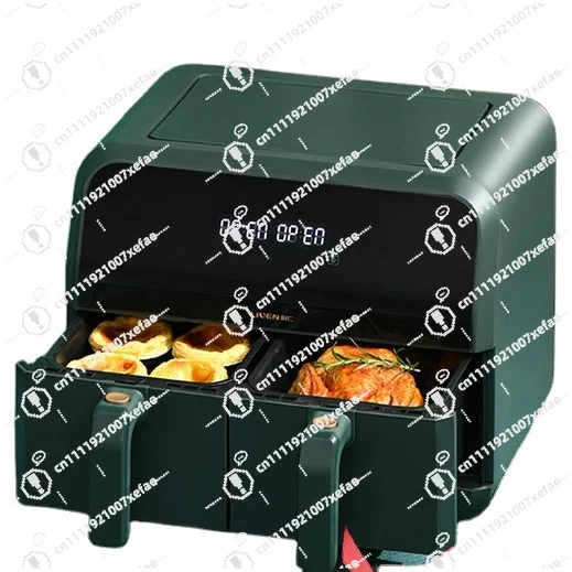 8L Double Basket Air Fryer Smart Touch Screen Oil Free Oven Fully Automatic Multifunctional Fryer