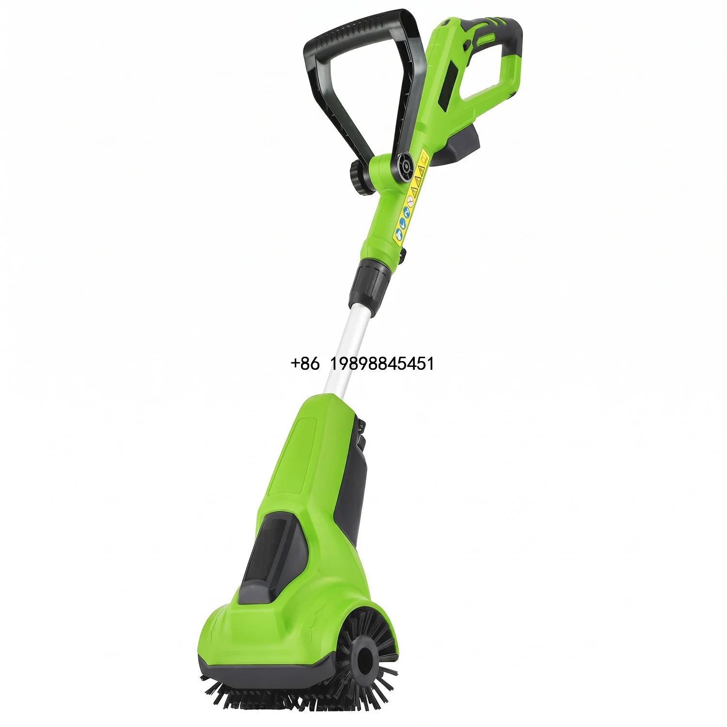 Garden Push Lawn Sweeper Li-ion Battery Cordless Patio Clean Power Scrubber Brush Sweeper