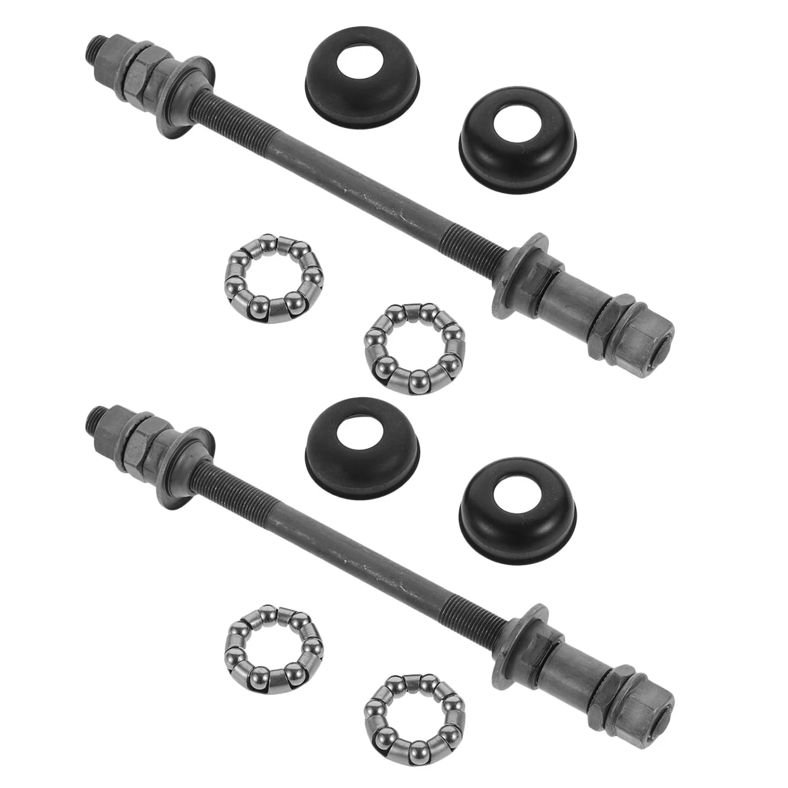 

2Sets Bicycle Front Hub Axle Axle Shaft Mountain Bike Wheel Hub Replacement Parts Repair Accessories Precision