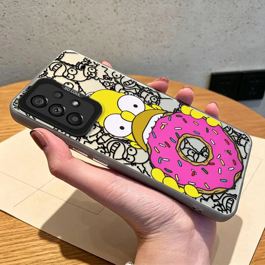 S-simpsons Cartoon Case for Samsung Galaxy A34 A37 A26 A50 A15 A16 A56 A23 A31 A07 A12 A72 A17 A54 A51 A04 A71 A14 A57 A25 Phone