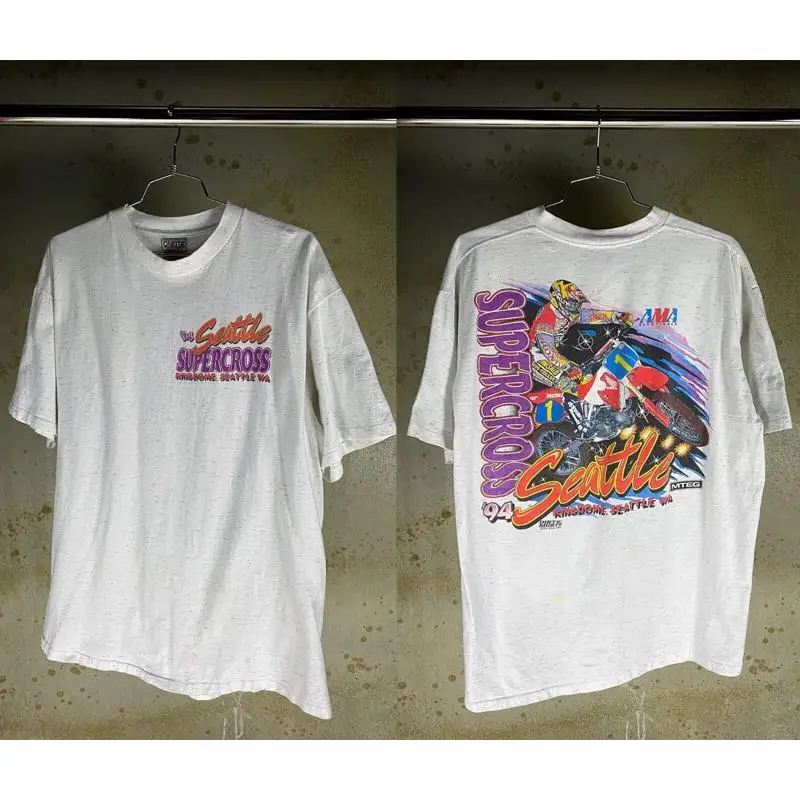 Vintage 1994 Seattle Supercross T Shirt Featuring Jeremy McGrath Allsize