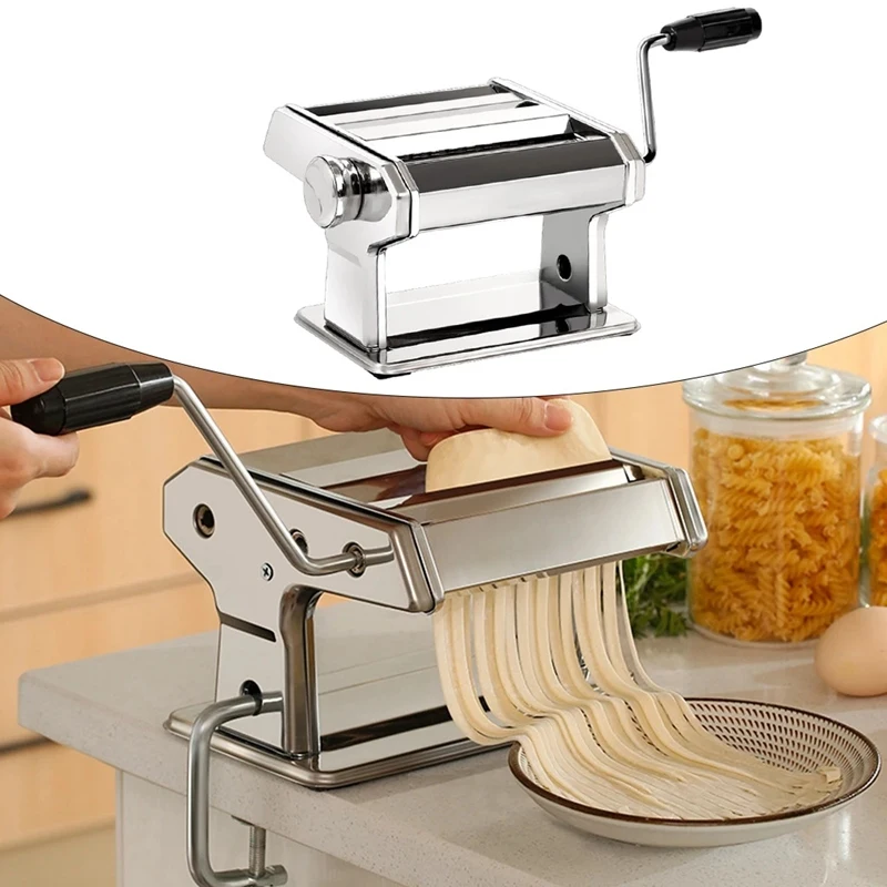 Manual Noodle Press Machine Hand Crank Pasta Maker Rolling Machine For Homemade Noodles Spaghetti Dough Making Tools