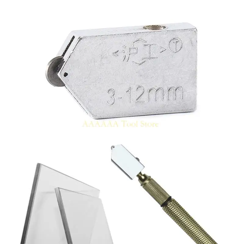 A2BE 1 Set Glass Cutting Tool Corter Cortter Cutter Cutter Cutter Cutter Cutter para reemplazar cabeza