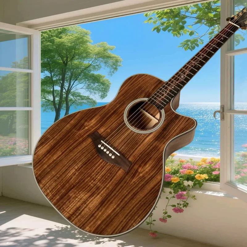 41 Inches Koa Body Acoustic Guitar K Series Style Solid Top Rich Mellow Bass Solo Specially Customized Version Free Shipping