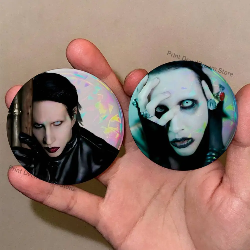 Singer Marilyn MansonS Badges Creative Tinplate Button Pins Brooch Creative Quotes Badge Clothes Backpack Jewelry Gift