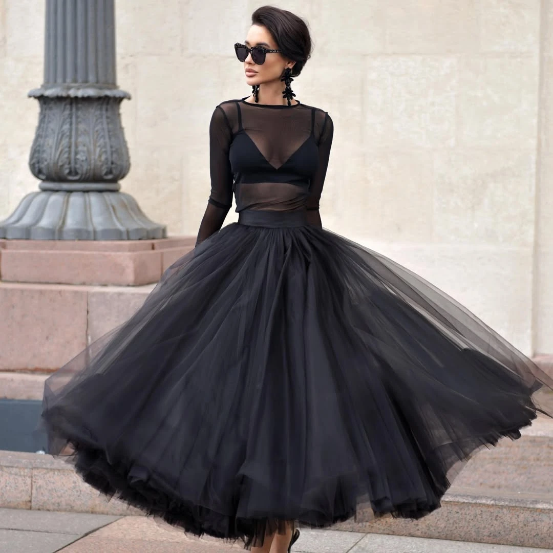 

Peach Tulle Skirt with Layered Design for Women Fashionable A Line Midi Skirt for Party and Special Occasions Soft Tutu Skirt