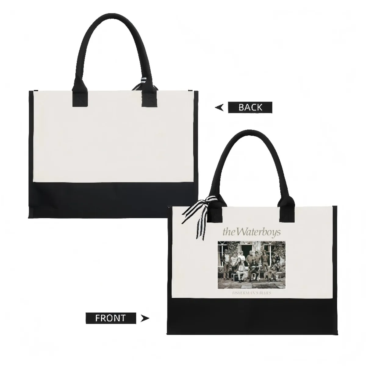 The Waters 2026 وصول جديد موضة عملية واسعة حقيبة حمل قابلة لإعادة الاستخدام نمط طباعة 2 لهجة الثقيلة حقيبة كتف كبيرة f #2