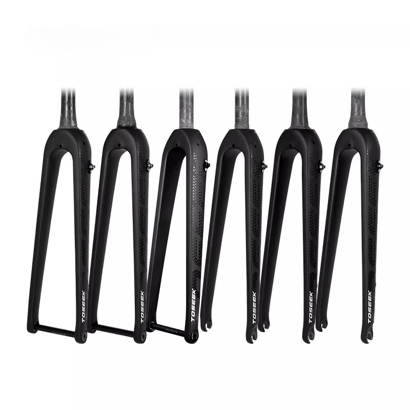 

Карбоновая вилка для шоссейного велосипеда с внутренней проводкой, быстросъемная, для дисковых тормозов, с прямой рулевой колонкой, жесткая вилка.