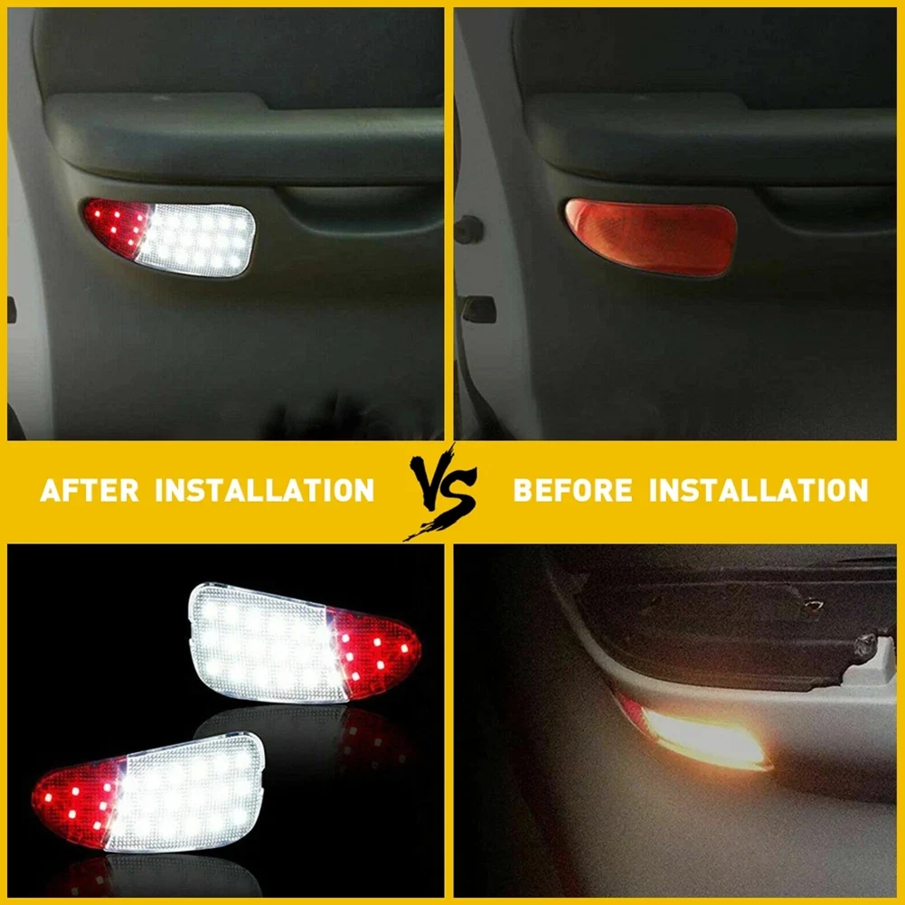 LED Panel Door Interior Courtesy Light Pair For Ford F150 F250 1997-2003 2X Lamp F65Z-13B724-AA, F65Z-13B725-AA