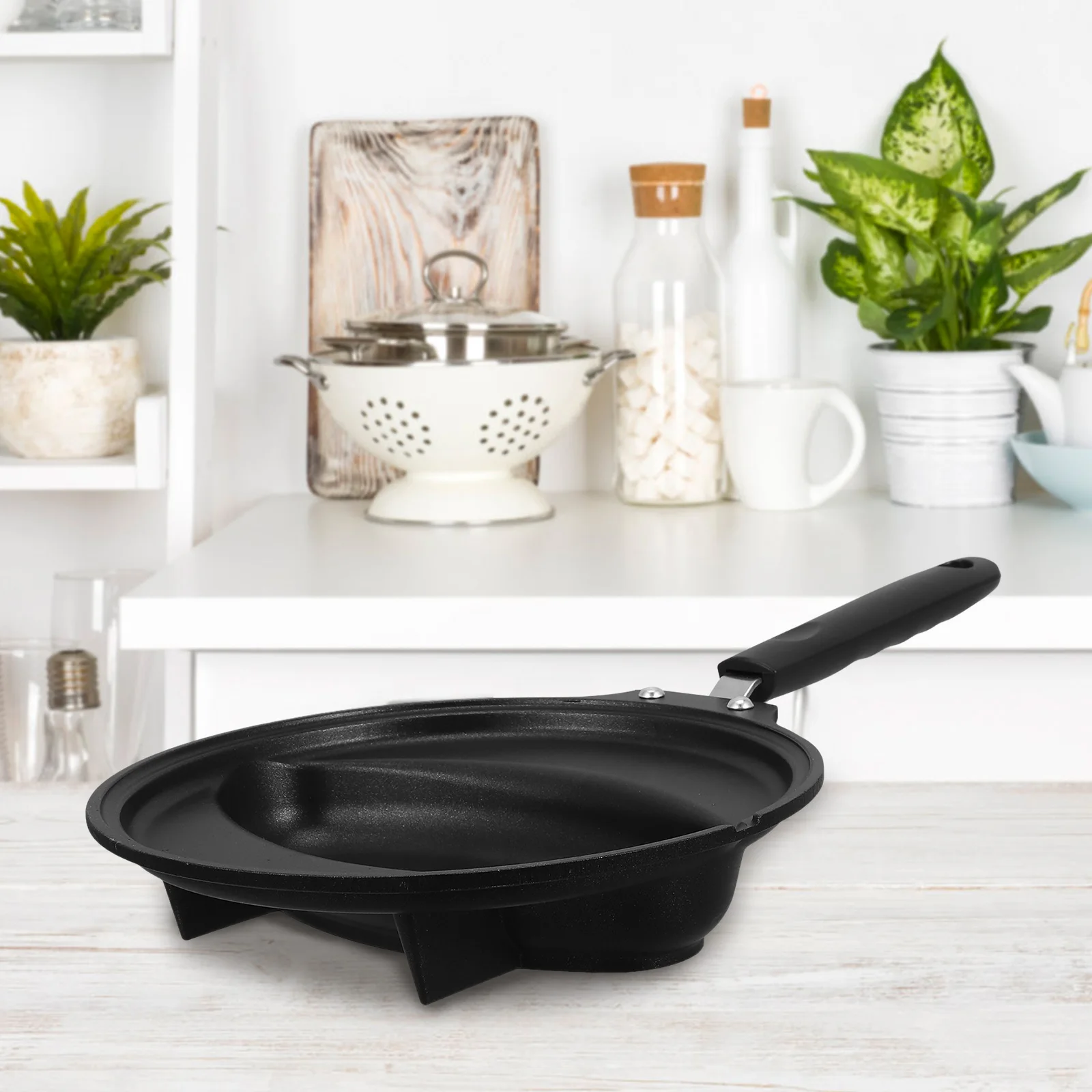 

Креативная антипригарная ручка в японском стиле с омлетом и рисом, черная бытовая кастрюля для приготовления пищи, легко чистящаяся кастрюля для жарки