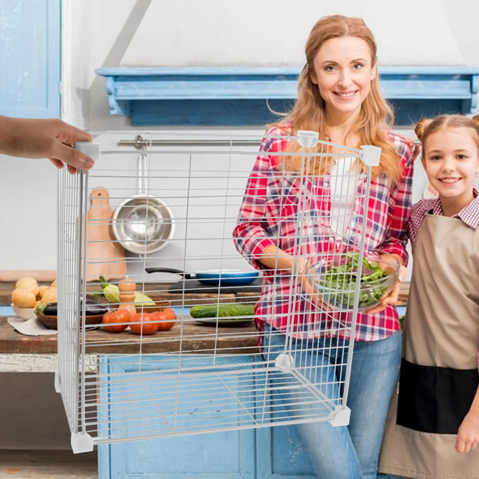 Freezer Organizer Bin Wire Baskets for Upright Freezer Pantry Storage Organizers Foods Vegetables Snacks Fruits