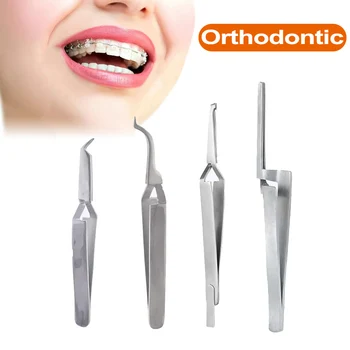 Tandheelkundige Beugel Pincet Orthodontische Omgekeerde Buccale Buis Lingual Knoppen Bonding Pincet Houder Placer Scharnierende Papieren Pincet