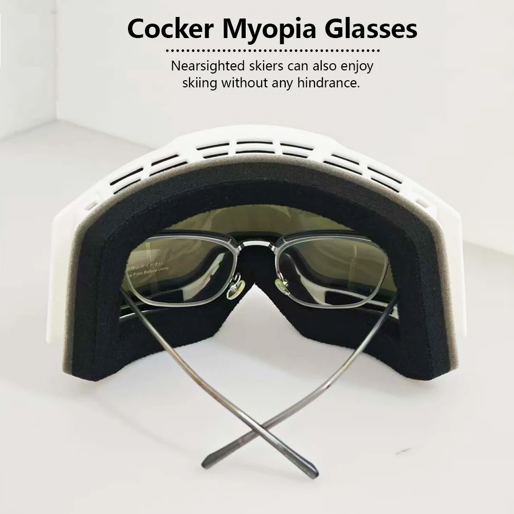 نظارات تزلج للجنسين للرياضات الشتوية، عدسات عالية الوضوح مقاومة للرياح والغبار، معدات عصرية للتزلج على الجبال على الجليد طوال اليوم