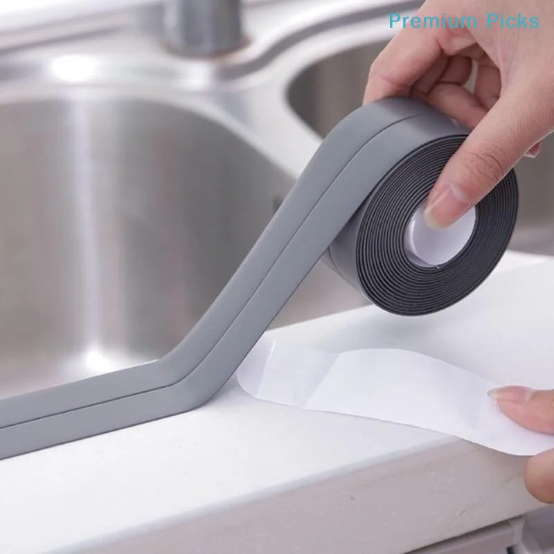 portableEasy to Install Waterproof Seam Sealing Tape Self Adhesive Caulk Strip for Kitchen Bathroom Sink Bathtub Gap Filling