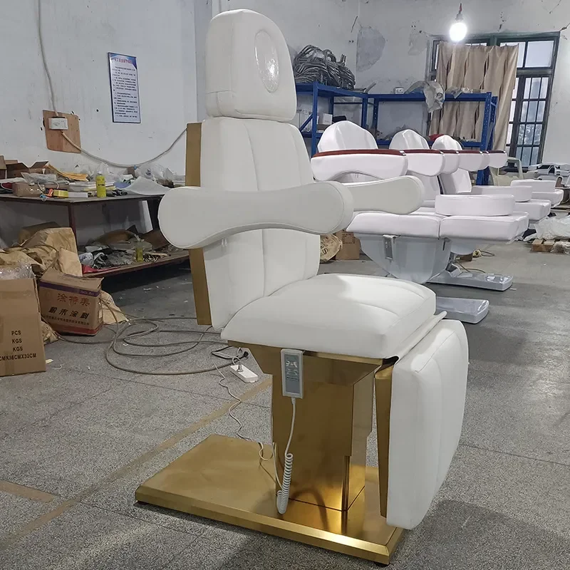 Manufacturer Foreign Trade Gold Base Electric Beauty Bed Beauty Salon Medical Beauty Injection Bed Folding Lifting Dental