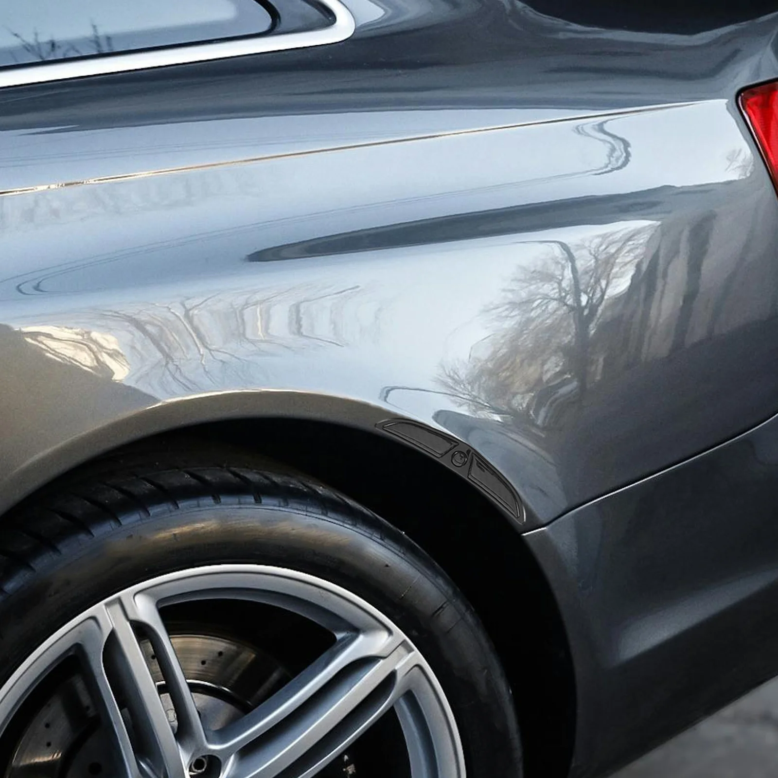 

1 Pair Car Wheel Eyebrow Arch Strips Carbon Fiber Tpu Adhesive Scratch Resistant Vehicle Body Protection Sticker Auto Mudguard