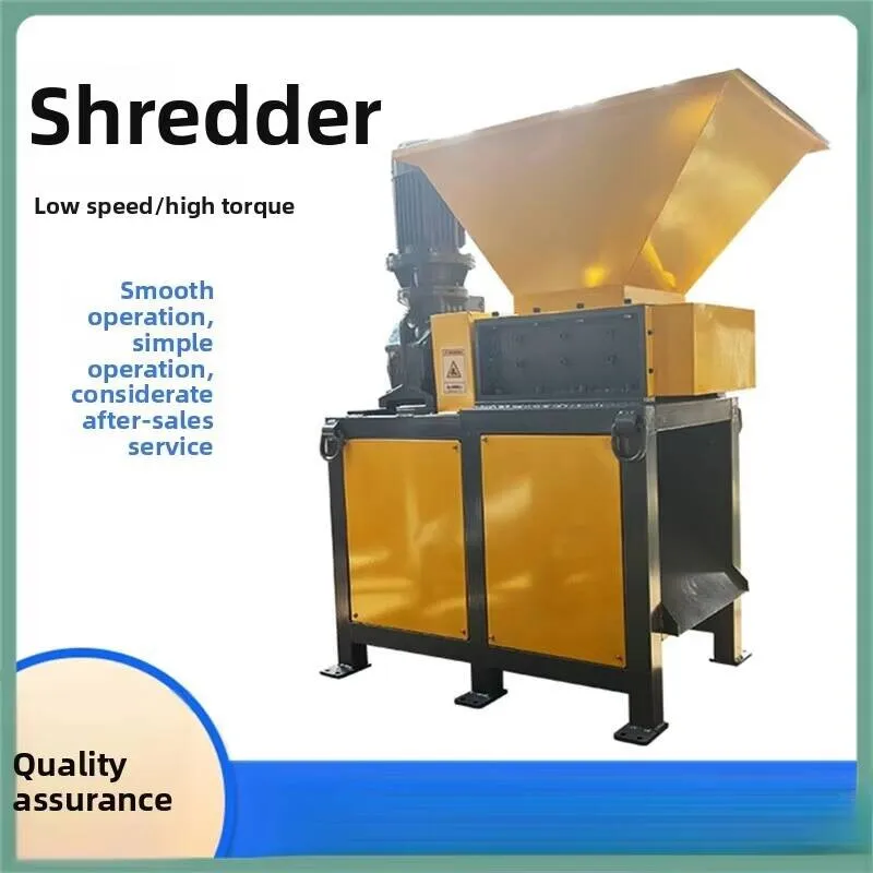 Scrap Iron Old Furniture Barrel Crushing Equipment Multifunctional Double Shaft edder Tile Color Steel