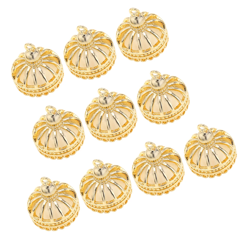 

10 PCS Bell Pendant Jewellery Jewelry Making Beads Hollow Out Bracelet Loose DIY