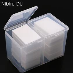 Nail Art Plastic Clear Organizer Makeup Cotton Pad Container Nail Polish Remover Cosmetic Wash Towel Storage Box Manicure Tool