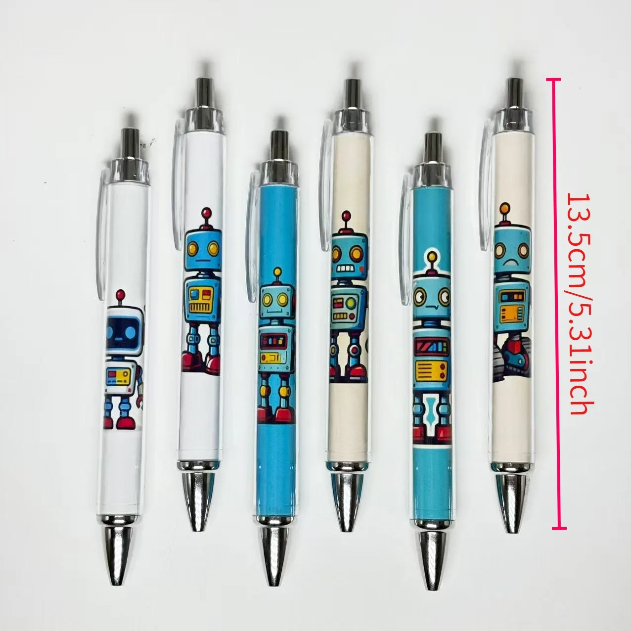 8pcs/15pcs 창의적인 기계 테마 볼펜 로봇 시리즈 볼펜 학생용 필기구