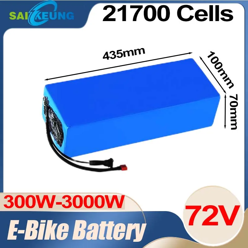 72v Battery 60ah 20ah 30ah 40 50 ah 300w-3000w High Power 84V Electric Bike Motor Scooter Ebike 21700 Batterie Pack with charger