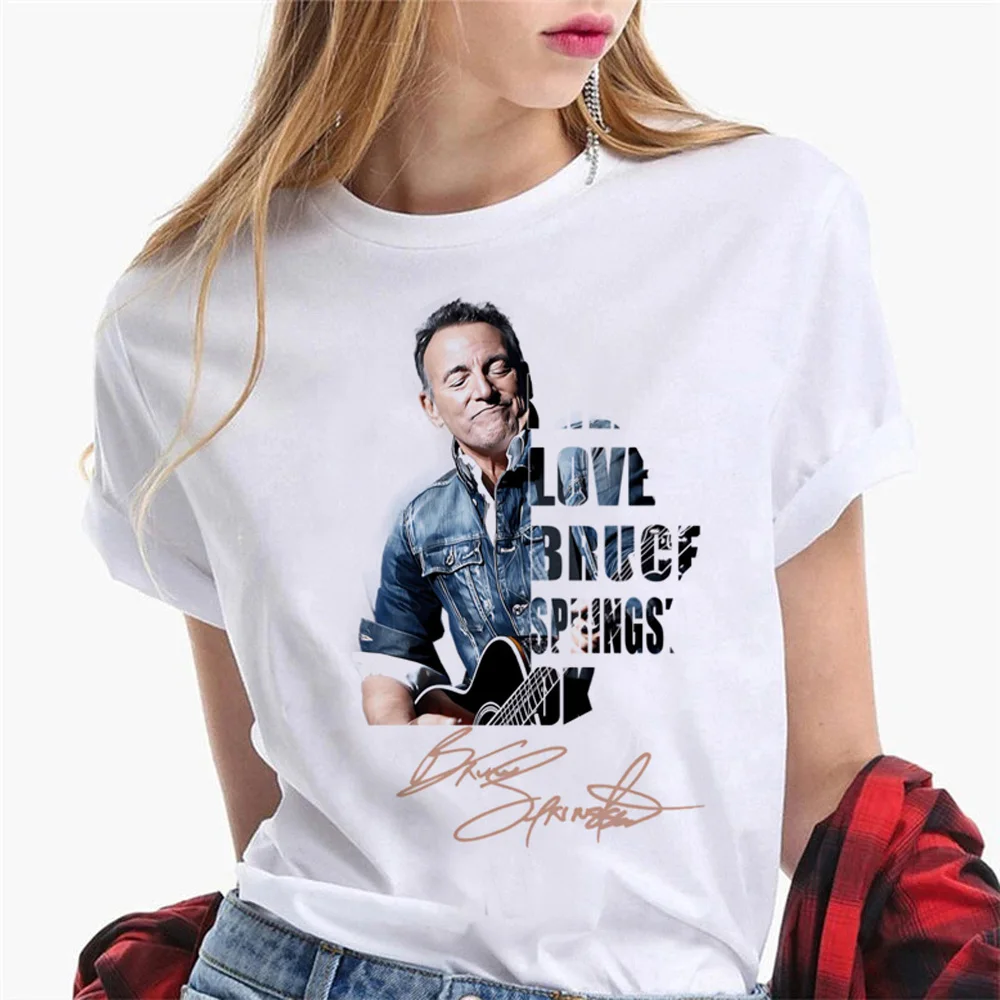 Bruce Springsteen t shirt women harajuku Japanese anime t shirt female graphic funny clothes