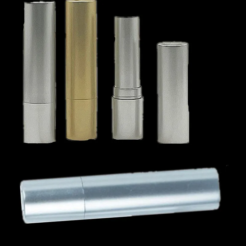 1 Pcs 3.5g Matte Silver Gold Empty Lipstick Tube Lip Balm  Packaging Container Glue Stick Lipstick Bottle for Beauty Pro