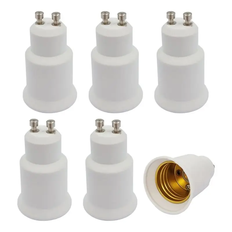 6pcs Gu10 to E26 Adapter, Gu10 to Standard Screw in Base E26 Socket Adapter Converter