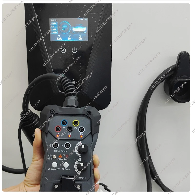 EV Charging Station Test Adapter, Portable EVSE Tester for Electric Vehicle Charger Diagnosis, Diagnostic Tool CCS Type 2