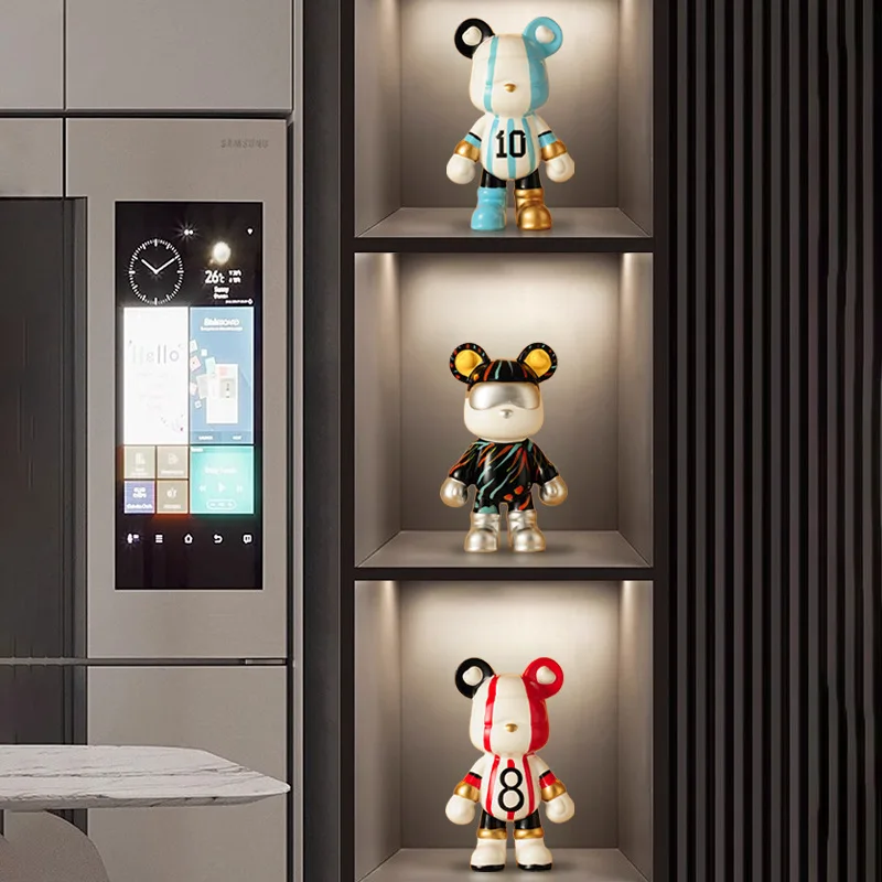 20CM Violent Bear Doll Decoration, Fashionable Living Room TV Cabinet, Wine Cabinet, 8 and 10 Cool Bear Home Decoration