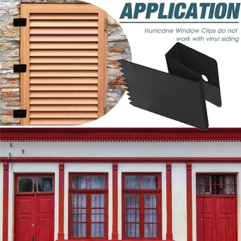 

Universal Design Window Clips Glued Wooden Reusable Hardware Wind Protection Hardware 1/2" Thick Door Handles Board-Up Clips