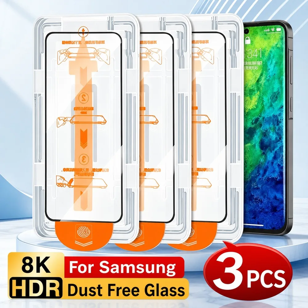 3PCS Tempered Glass For Samsung Galaxy A15 A16 A17 A25 A26 A27 Screen Protector For Samsung Galaxy A33 5G A35 A36 A37 A52 HD