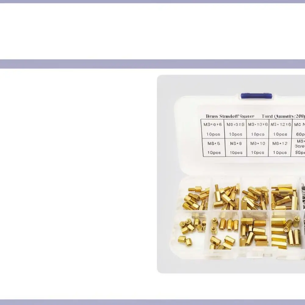 Brass Hexagonal Standoff Spacer Kit Male Female Threaded Pillars For Circuit Board PCB Mounting Fastener Repair Tools