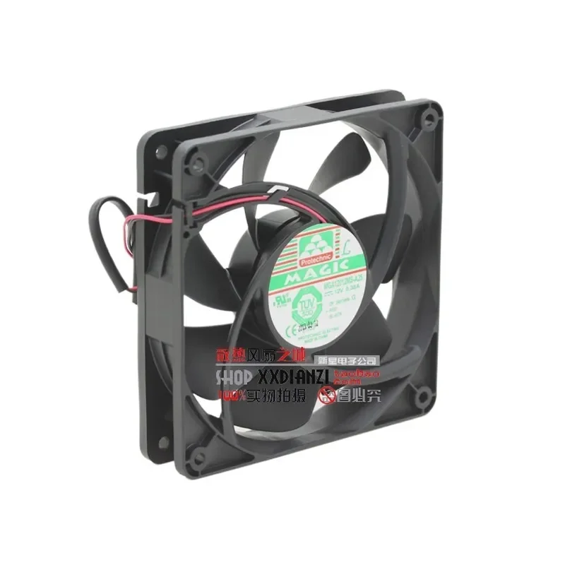 MAGIC MGA12012MS-A25 12V 0.30A 12CM 12025 Power Chassis Cooling Fan for Computer Server Rack Enclosure
