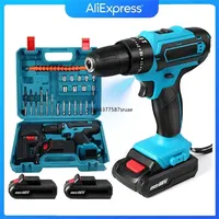 28V Cordless Impact Drill High-power Rechargeable Electric Drill Lithium Battery 1350rpm Speed Multifunctional Screwdriver