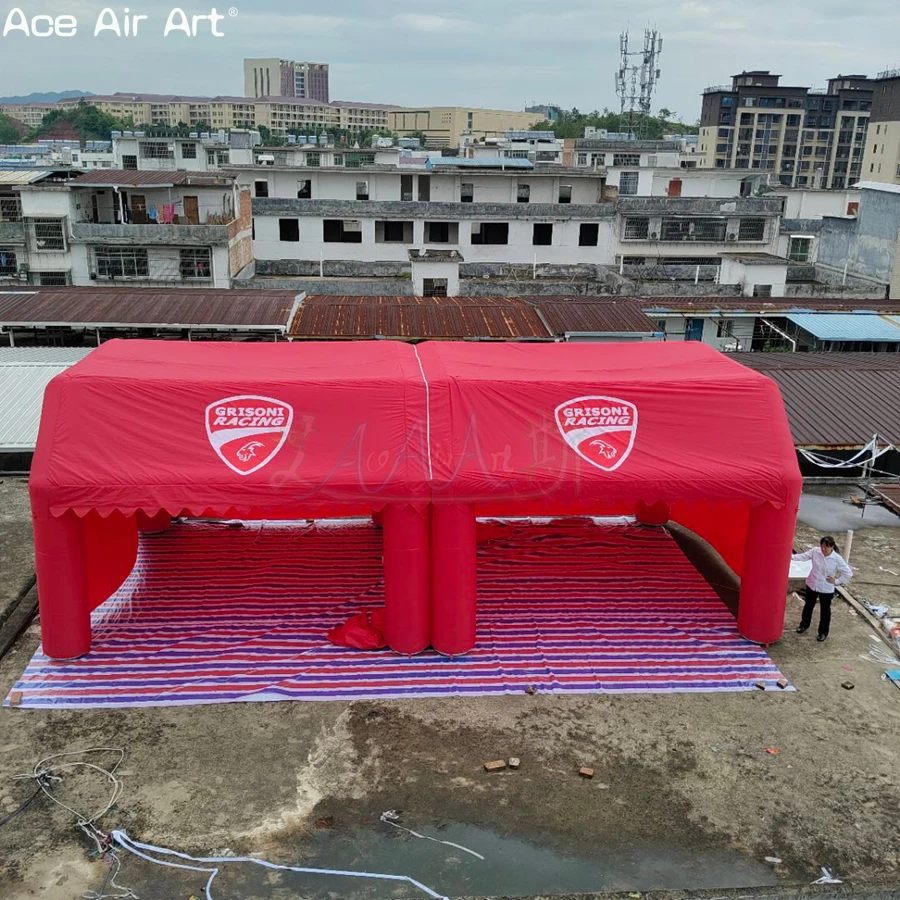 Portable Custom Zipper Connection Use Alone and Splice Inflatable Arch Tent for Outdoor Sporting Events Shade and Rest