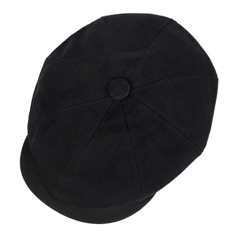 Sombrero octogonal Retro para hombre y mujer, gorro de vendedor de periódicos británico que combina con todo, boina parasol para salida, sombrero de