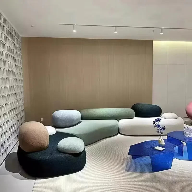 Modern Luxury Cream Sectional Sofa Set for Hotel Apartment Living Room Villa Convertible with Tufted Legs Furniture
