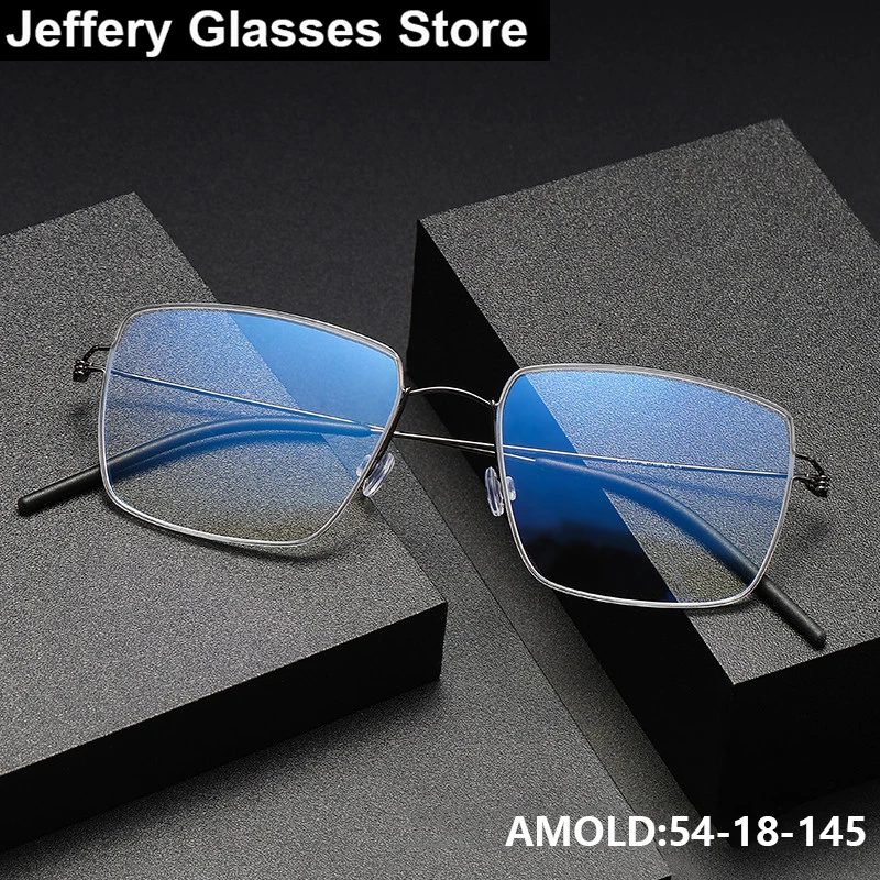 

Denmark Air Titanium Men Big Square Glasses Frame Screwless Ultralight Eyeglasses Fashion AMOLD Opitcal Eyewear Spectacle Gafa