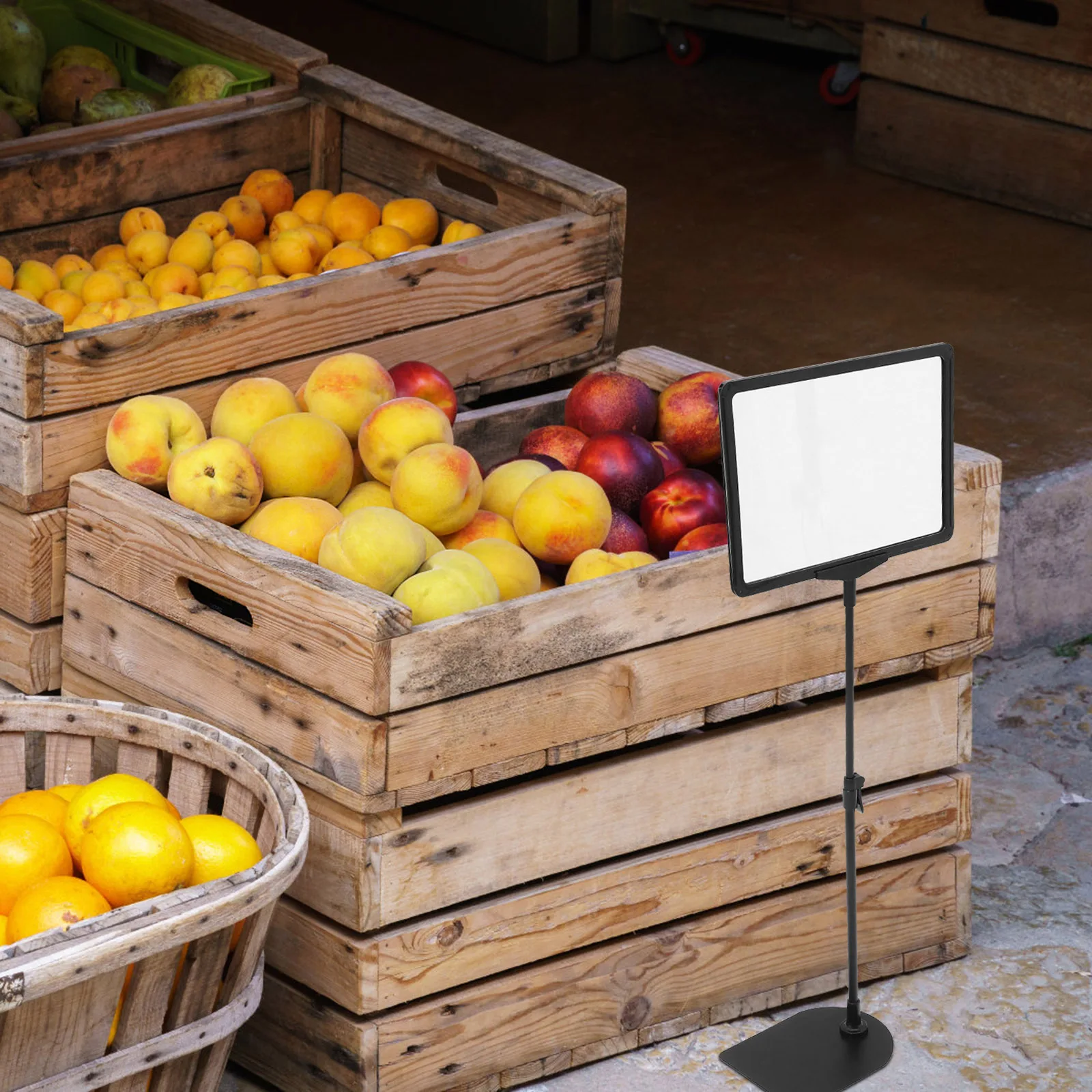 

A4 Price Display Holder Erasable Sign Stand for Fruits Vegetables Adjustable Shelf Tag Rack Supermarket Accessory Letter Board