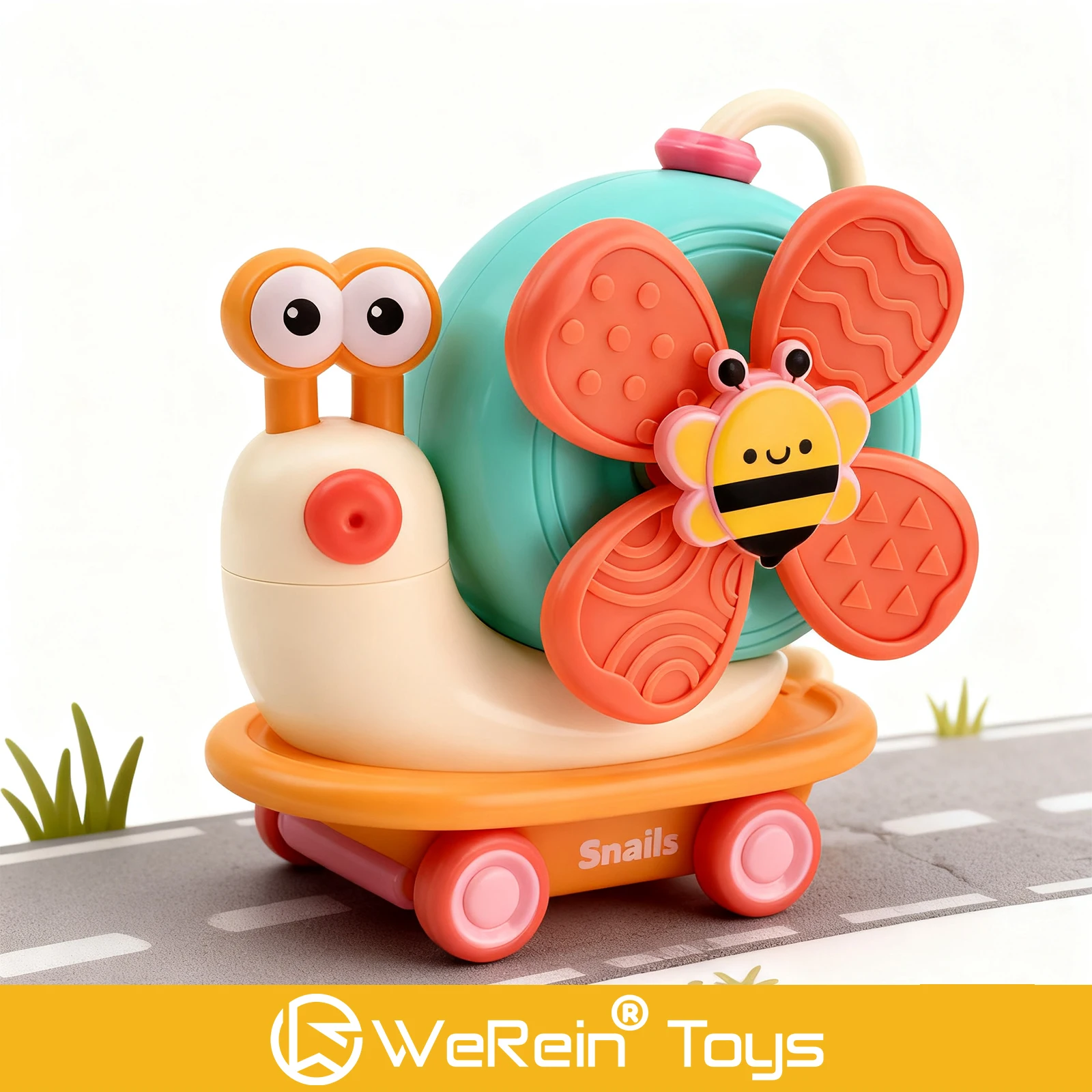 Escargot Turn N Play, voiture à inertie, jouet de Table à manger intégré Transformable détachable