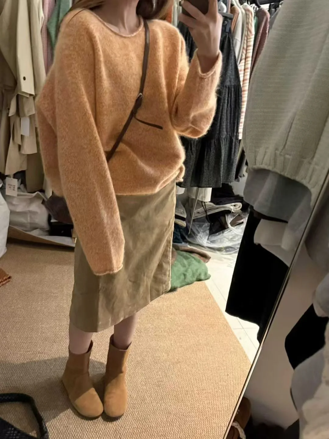 سترة صوفية محبوكة فضفاضة للنساء طويلة Sve مكبلة مستديرة Ne غير رسمية Sle ماركة صينية Faion لموسم الخريف