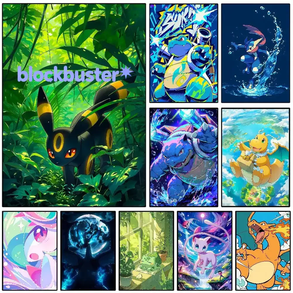 Diamantmalerei mit Pokémon-Charakteren, Team Rocket, ohne Rahmen, HD-Kunst mit Diamanten, Imitationsmosaik, Dekoration