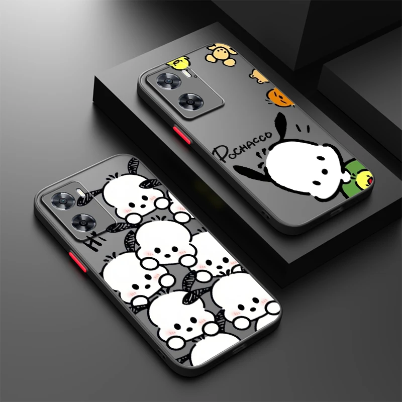 Cute Pacha Dog Sanrio Frosted Translucent For OPPO X5 X3 A54S A5 A94 A16 A53S A57 A74 A72 A96 A98 A78 5G TPU Phone Case