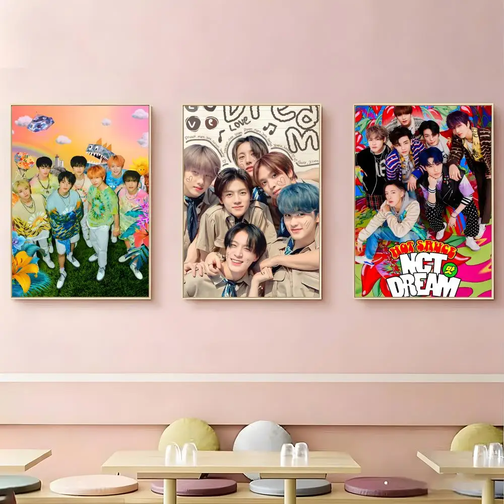 kpop group NCT Poster HD Self-Adhesive Waterproof Wall Art Easy to Apply Multi-Scene Decor