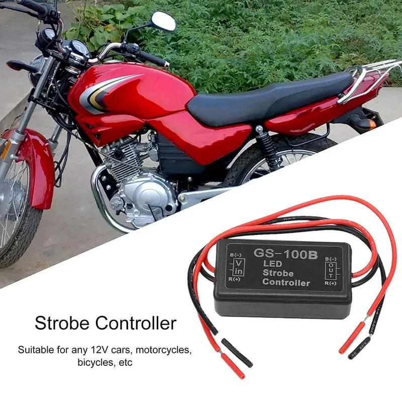 Car LED Strobe Controller Module Auto GS-100B Flashing Light Car Brake Light Flasher For Vehicles Bikes Brake Stop Signals Light