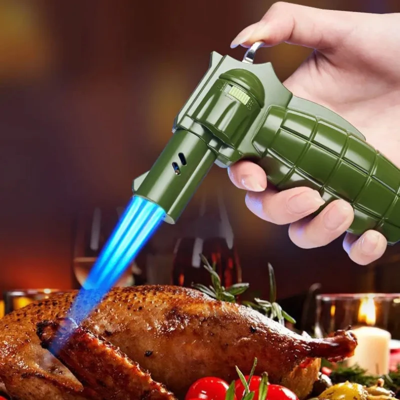 

New High Temperature Welding Gun Inflatable Lighter Windproof Jet Flame Handheld Durable Barbecue Cigar Portable Lighter