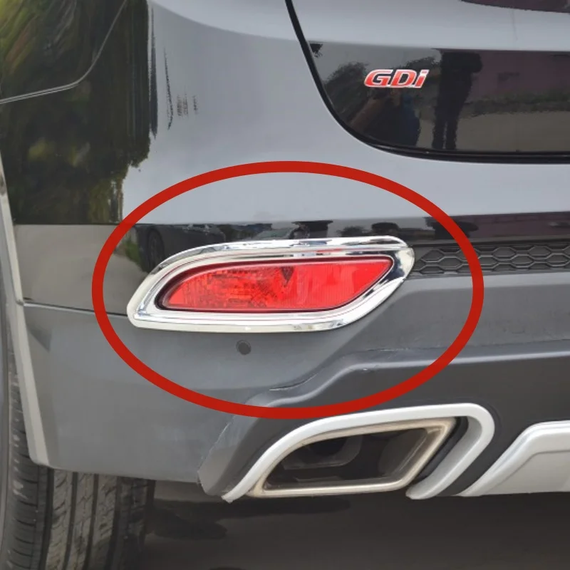 

Abaiwai 3d наклейка ABS Chrome передняя + задняя фара, противотуманная фара, отделка 2013 2014 2015 для Hyundai Santa Fe/ix45, Стайлинг автомобиля