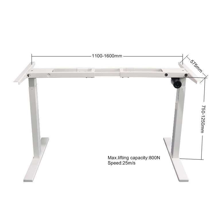 electric standing desk height adjustable table office desks frame 2 legs single motor sit stand desk